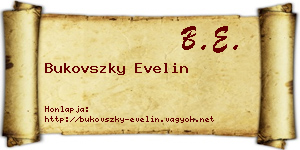 Bukovszky Evelin névjegykártya