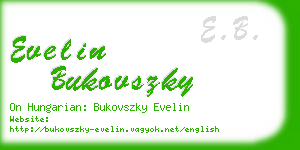 evelin bukovszky business card